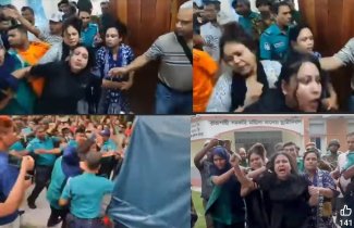 নিষিদ্ধ ছাত্রলীগ নেত্রী আটক  “জয় বাংলা জয় বঙ্গবন্ধ “  স্লোগান দিয়